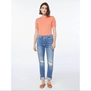 NWT Frame Denim Le Beau Cleo Rip Jeans Size 26